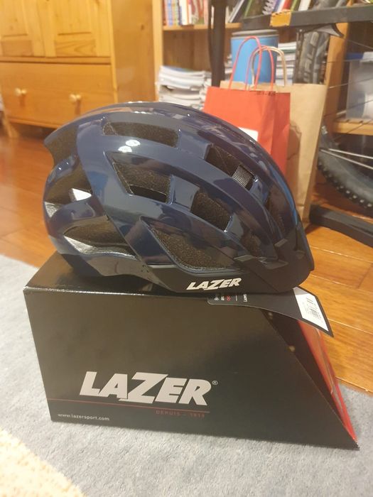 Casca de bicicleta LAZER, marime 54-61cm, albastru inchis
