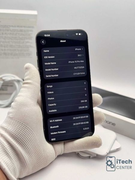 iPhone 15 Pro MAX, 256GB, Black, 100% батерия, КАТО НОВ, ГАРАНЦИЯ!