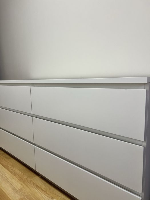 ИКЕА Malm скрин 6 чекмеджета бял