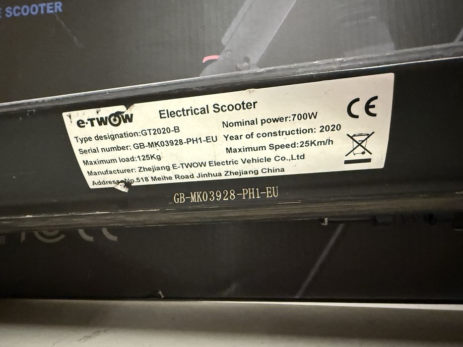 Trotineta electrica E-TWOW GT superputernica bluetooth scuter electric