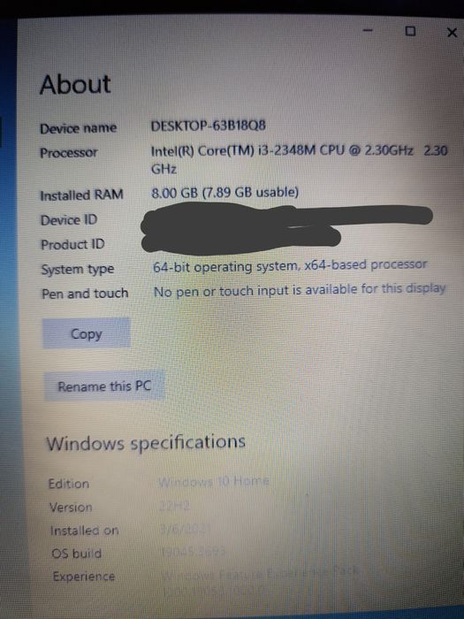 Laptop Toshiba personal