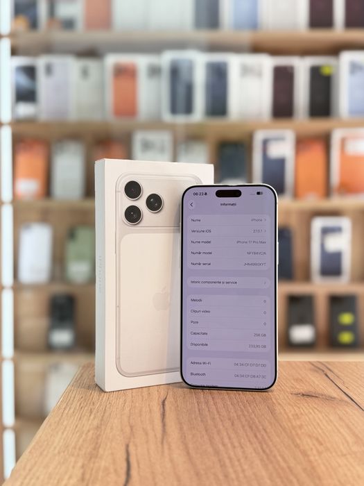 iPhone 17 PRO Max 256GB Silver/Baterie100%/Garantie 12 luni @atsgsm.ro
