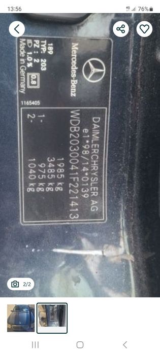 Capota mercedes c class w203
