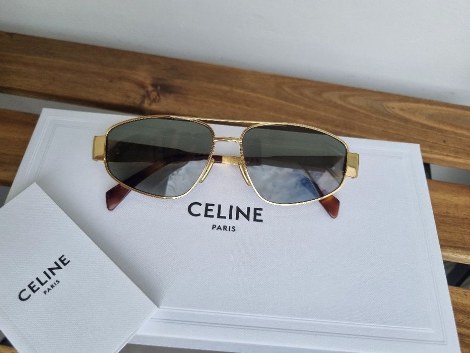 Оригинални очила  Celine CL40293U Triomphe Metal 04 Sunglasses in Metal.Носени точно 3 пъти.  Закупени от   Opticlasa за 300 евро. Пазя касов бон.