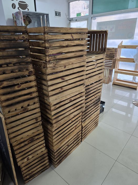 Дървени обгорени касетки