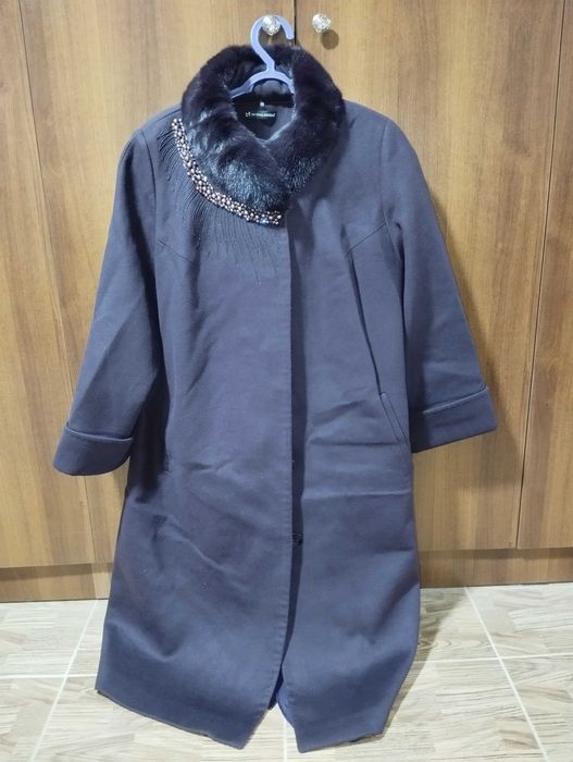 Кашемировое пальто, воротник норка фирма Modalarissa