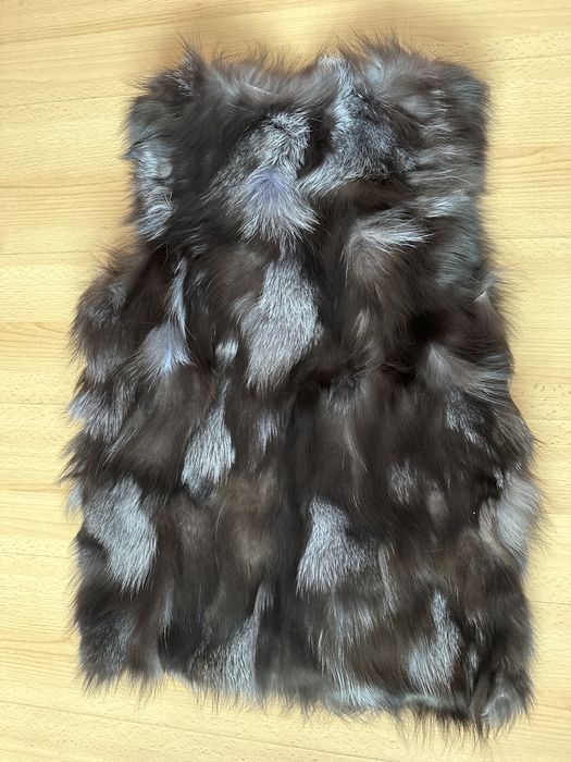 Елече естествен косъм от бяла лисица М размер