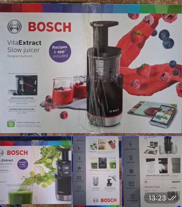 Bosch Vita extract slow juicer Блендер Сок вижималка новый