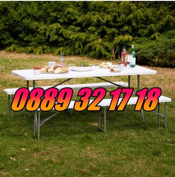 Сгъваема пейка за кетъринг 180 cм за 4 човека