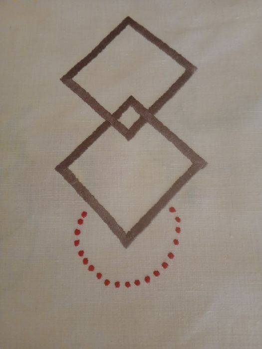 Fata de masă,cusută manual,68×65 cm, cusută manuaĺ