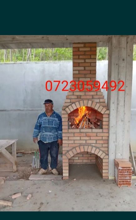 Grătare rustic din cărămidă