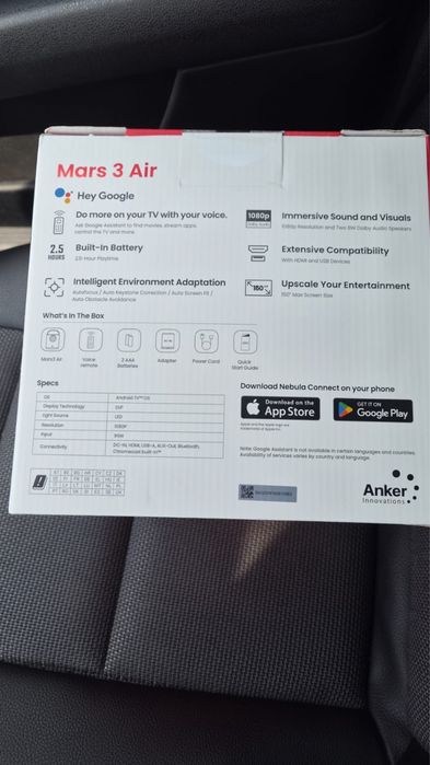 Videoproiector portabil smart Anker Nebula Mars 3