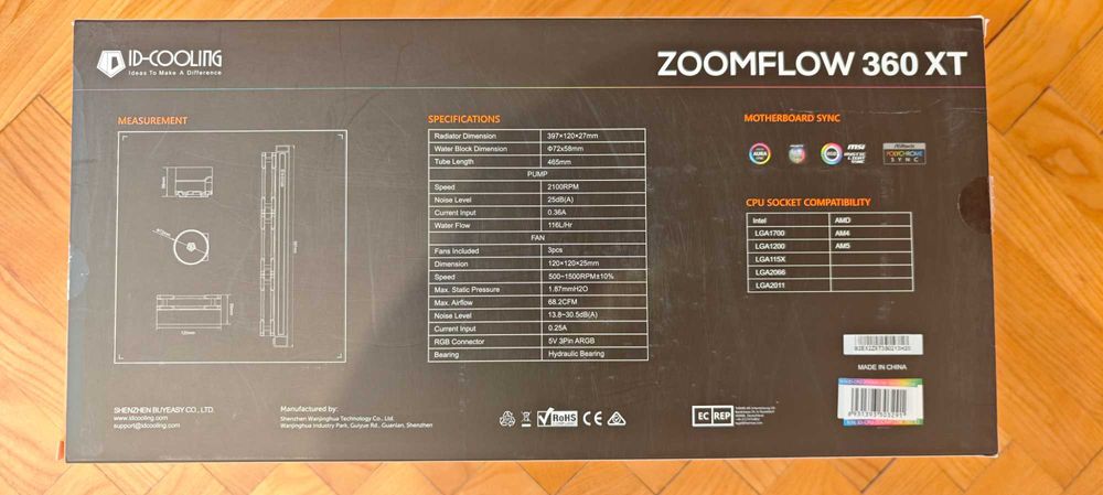 Охладител за процесор Zoomflow 360 XT