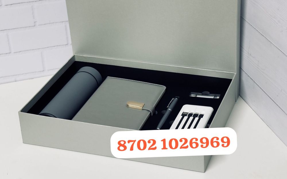 Подарочный набор! Блокнот,тремос,ручка техника! Оптом