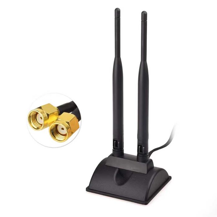 Antenă WiFi 6dBi Antenă magnetică cu frecvență duală RP-SMA