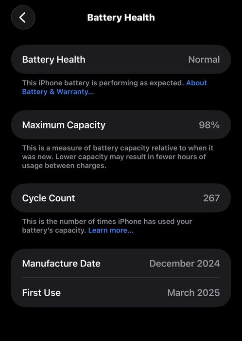 Vând iPhone 16 Pro Max-Capacitate 92%
