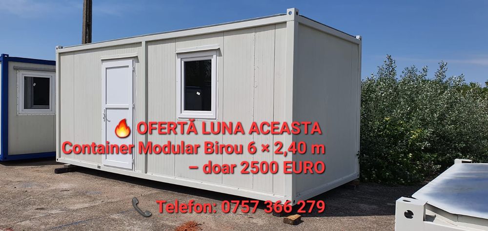 Container modular tip birou 6 x 2, 40m