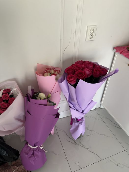 Цветы свежие розы