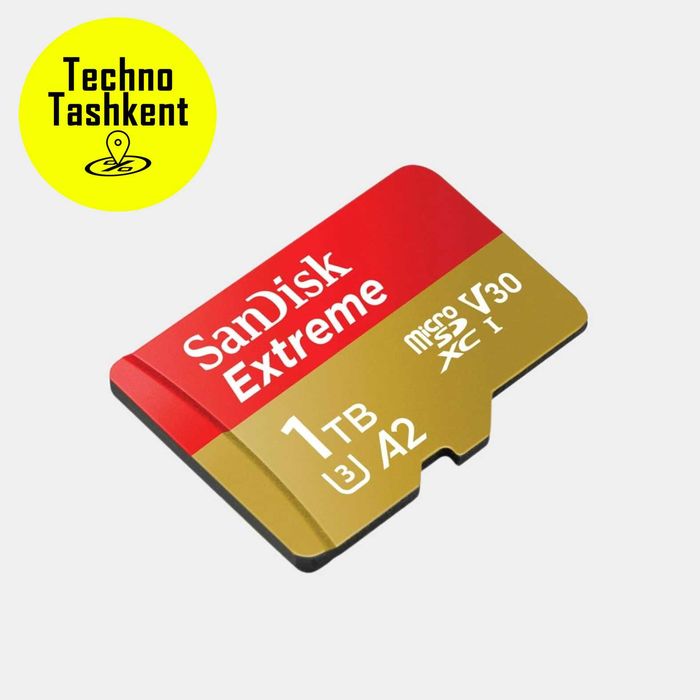 Карта памяти SanDisk Extreme microSDXC 1ТБ, 190Mbit/s A2, V30, 4K, U3