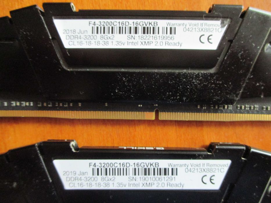 Памет G.SKILL RipjawsV 16 GB (2x8GB) DDR4 3200MT/s