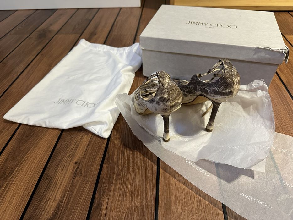 Sandale Jimmy Choo din piele de reptila 37 noi