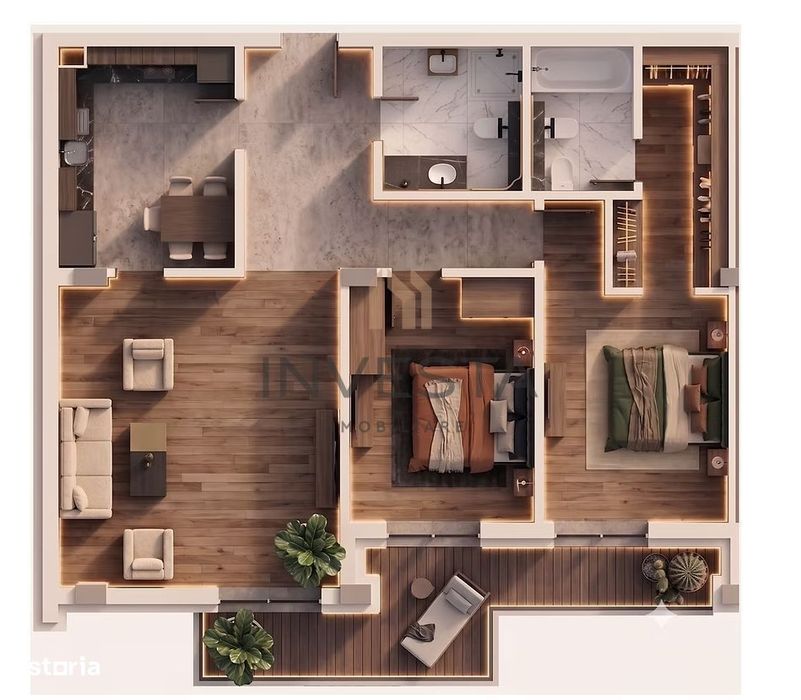 Apartament 3 camere decomandat 89 mp cu terase, bloc nou, Marasti!
