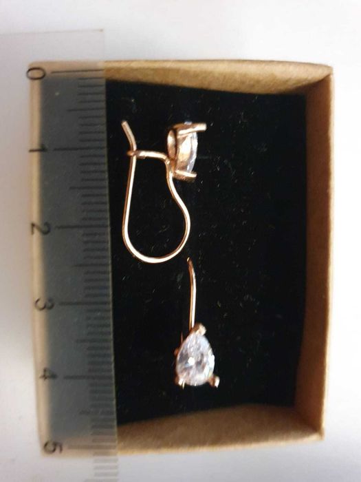 Cercei frumosi din argint 925, rose gold, cu pietre