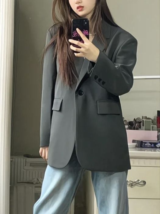 Пиджак серый женский