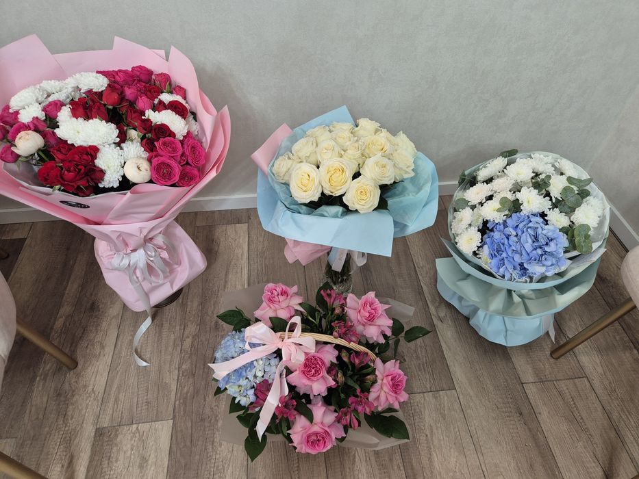 Букеты свежие 5000 тенге