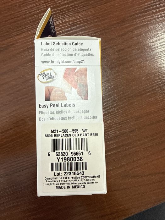 картридж Brady M21
