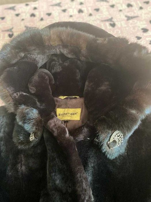 Шуба мутоново-норковая