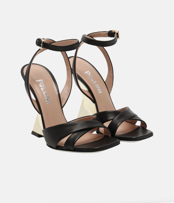 Sandale Pollini din piele neagra