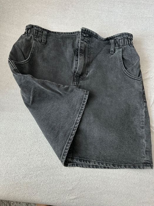 Fustă mini din denim, Mango, L, neagra
