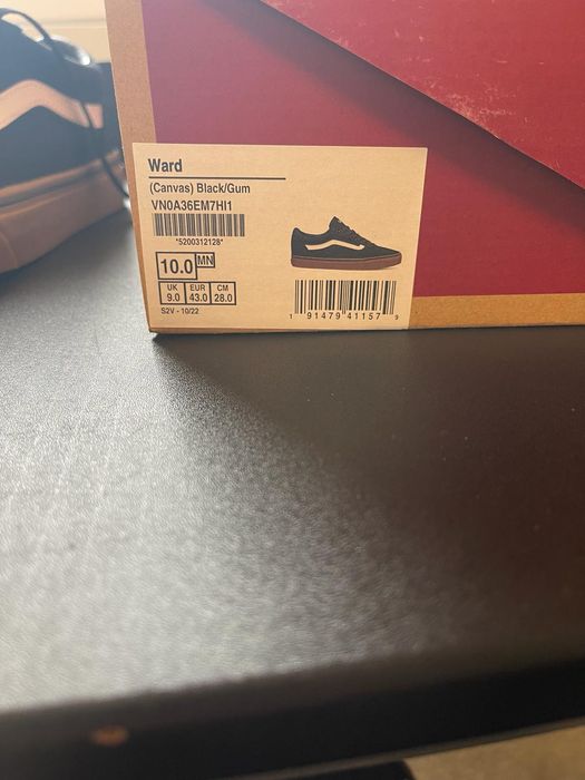 Pantofi VANS Ward (Canvas) Black/Gum mărime 43