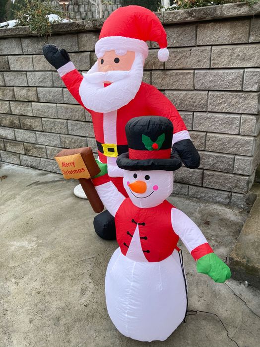 Надуваем светещ снежен човек - 1.20 см височина