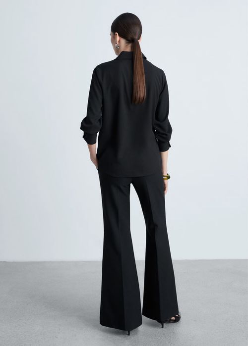 MANGO дамска черна риза