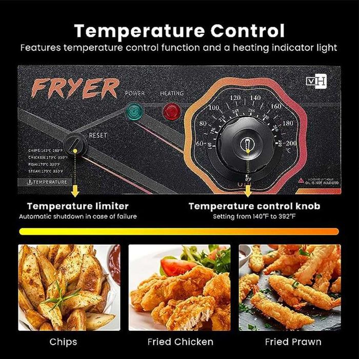 Професионален фритюрник Vivohome 10L Professional 2500W