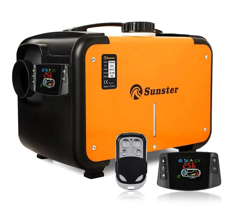 Incalzitor SUNSTER - Portabil Diesel 8kW/ 12V ROSU sau PORTOCALIU