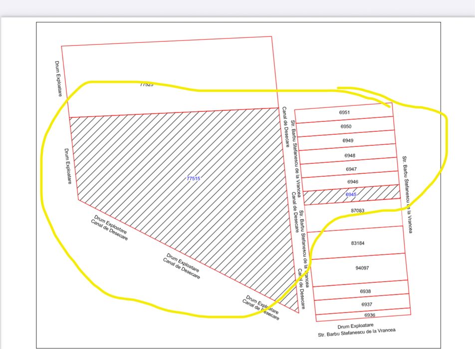 Teren de inchiriat/vanzare in Braila, Chercea