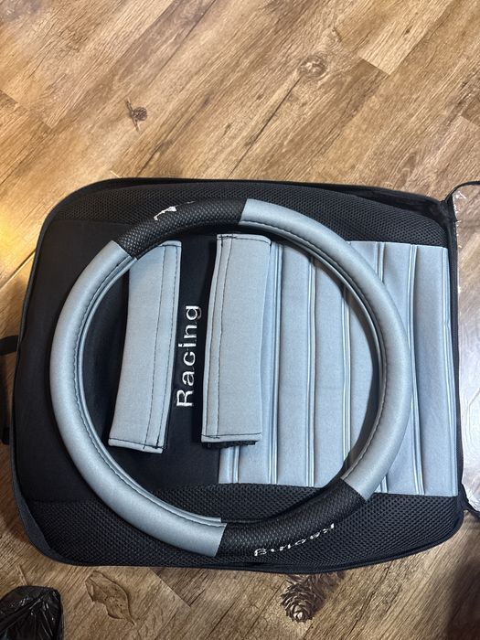 Huse scaune auto universale negru/gri noi