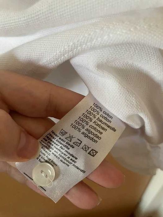 Tricou alb polo Lacoste, marimea XL