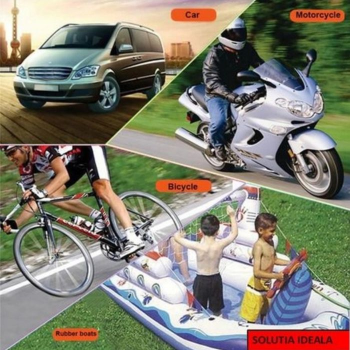 Compresor auto metalic 140 PSI mini 12V