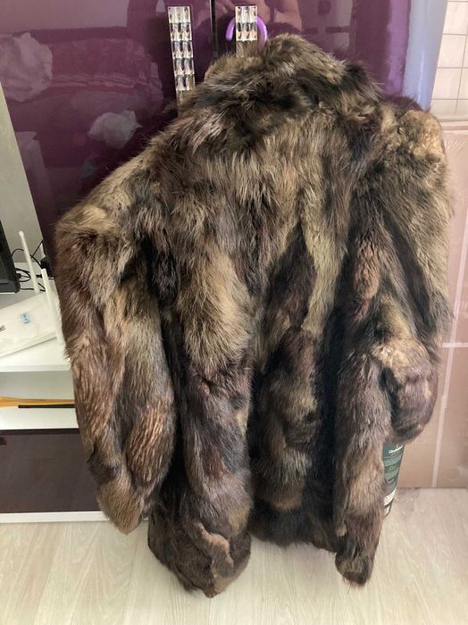 Кафяво палто от норка