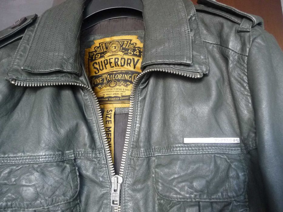 Superdry мъжко кожено яке moto Suzuki мото Супер драй Сузуки Спешно