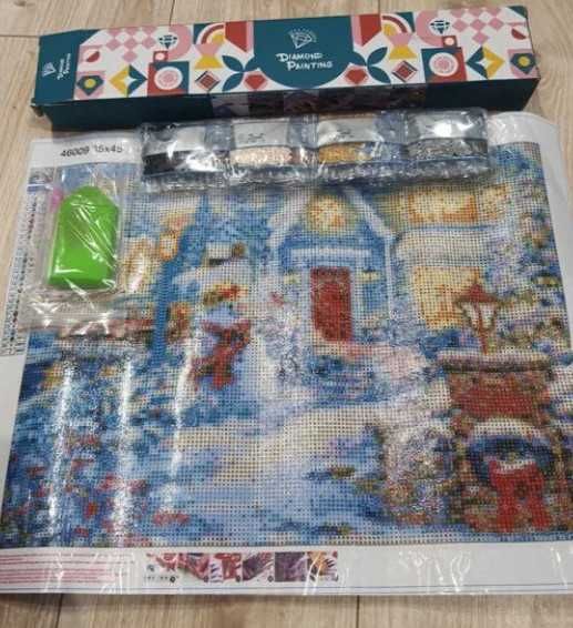 Диамантена мозайка 5D, диамантен гоблен «Коледа», 35 x 45 см