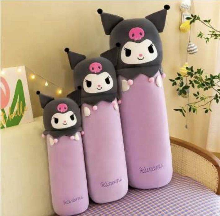 Плюшена играчка възглавница Hello Kitty Kuromi, 60см, Кити играчка