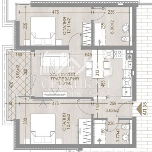 3-стаен в София-Манастирски Ливади