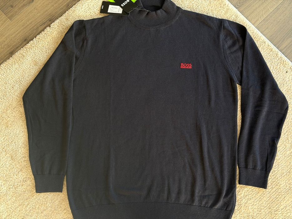 BOSS HUGO BOSS мъжки пуловер тъмно син цвят XXL