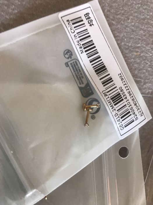 Титаниеви обеци за пиърсинг и уши , нови - неразпечатвани