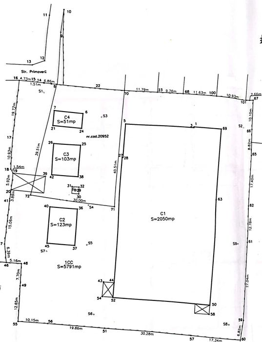 Hala 2000mp pentru proiect industrial sau imobiliar.